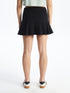 LC Waikiki Women's Waist Zipper Plain Skirt with Shorts